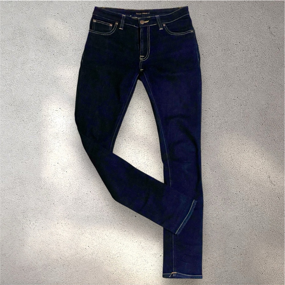 Nudie Jeans Deep Indigo Skinny Jeans Organic Cotton Size 29